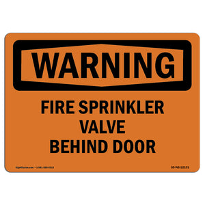 Fire Sprinkler Valve Behind Door