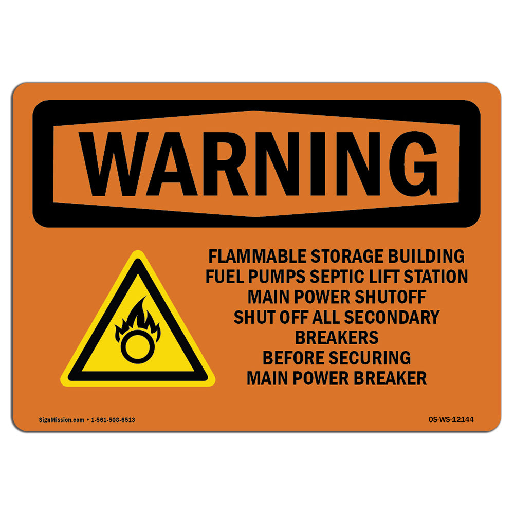 Flammable Storage Building Fuel With Symbol