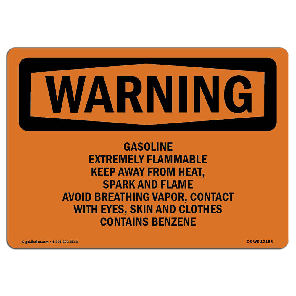 Gasoline Extremely Flammable Keep Away From