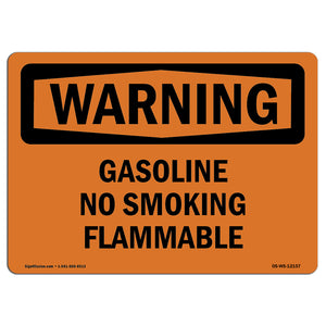 Gasoline No Smoking Flammable
