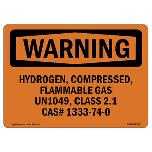 Hydrogen, Compressed, Flammable Gas Un1049,