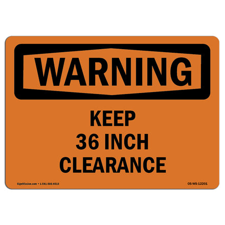 Keep 36 Inch Clearance