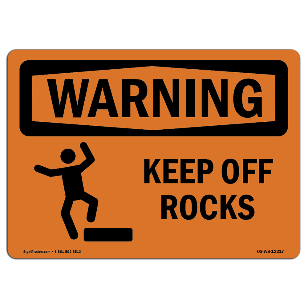 Keep Off Rocks With Symbol