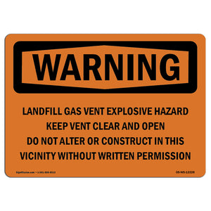 Landfill Gas Vent Explosive Hazard Keep