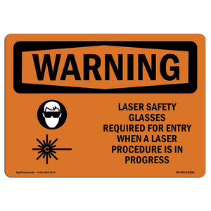 Laser Safety Glasses Required With Symbol