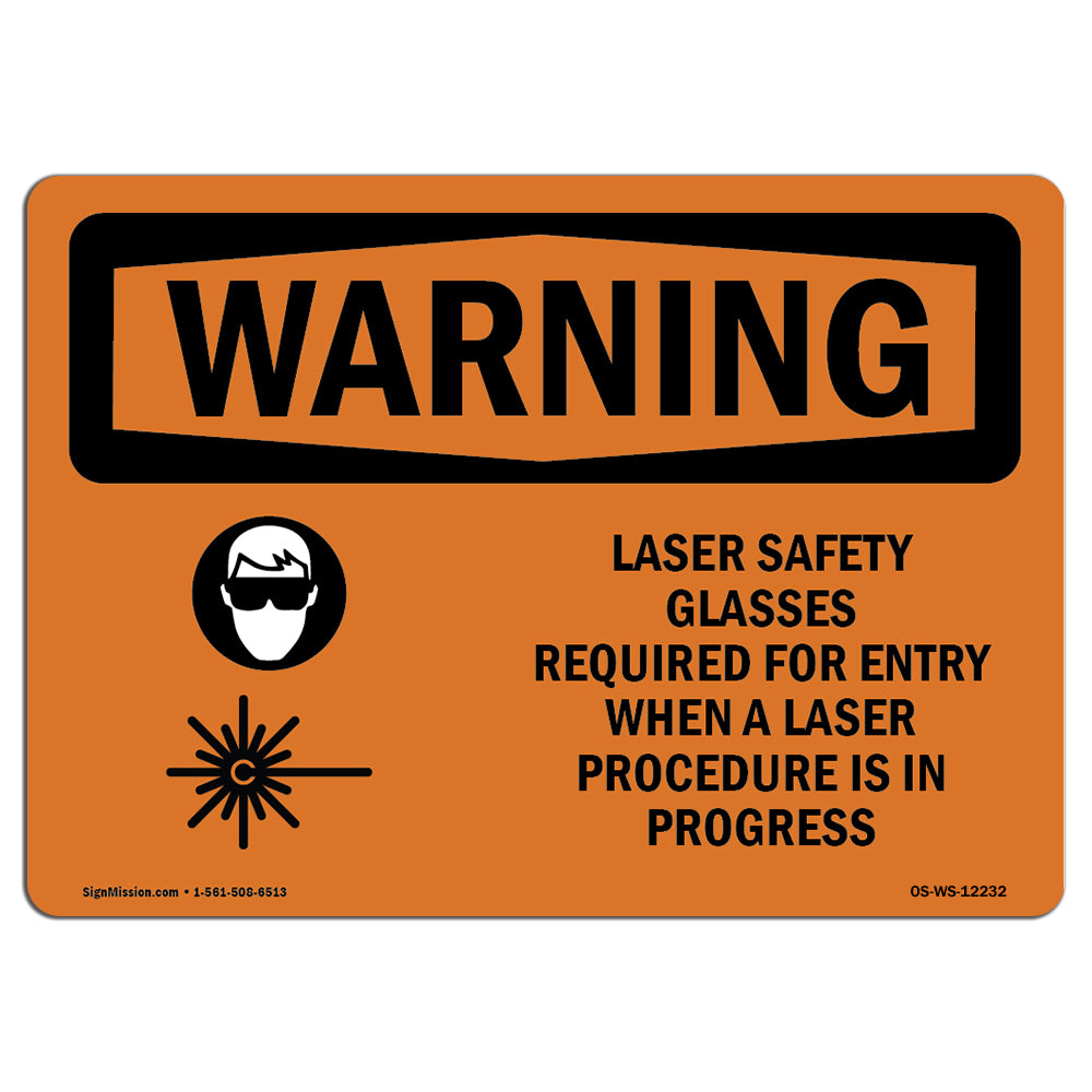 Laser Safety Glasses Required With Symbol