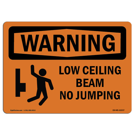 Low Ceiling Beam No Jumping With Symbol