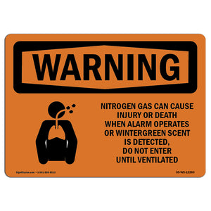 Nitrogen Gas Can Cause Injury With Symbol