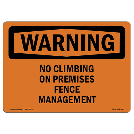 No Climbing On Premises Fence Management