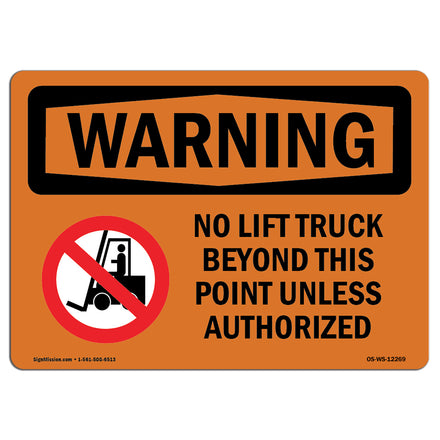 No Lift Truck Beyond This Point With Symbol