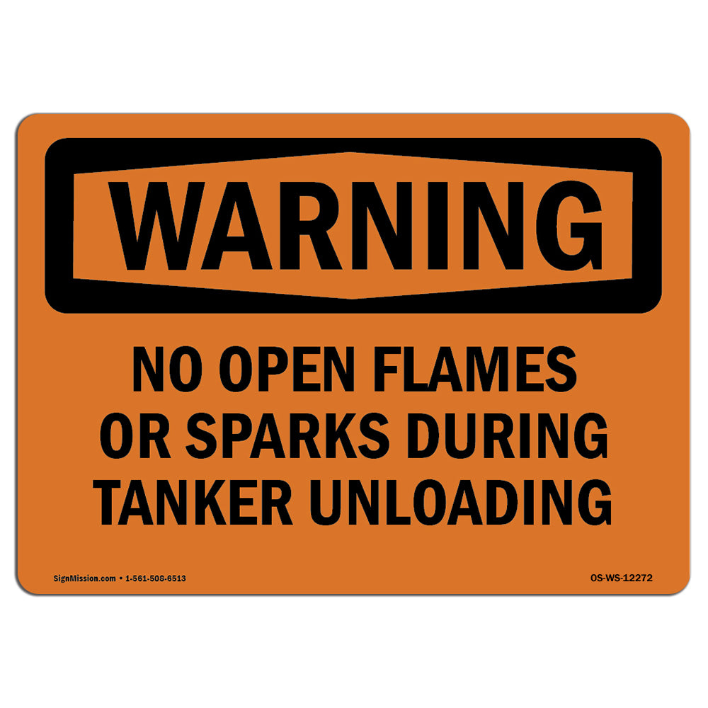 No Open Flames Or Sparks During Tanker Unloading