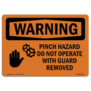 Pinch Hazard Do Not Operate With Symbol