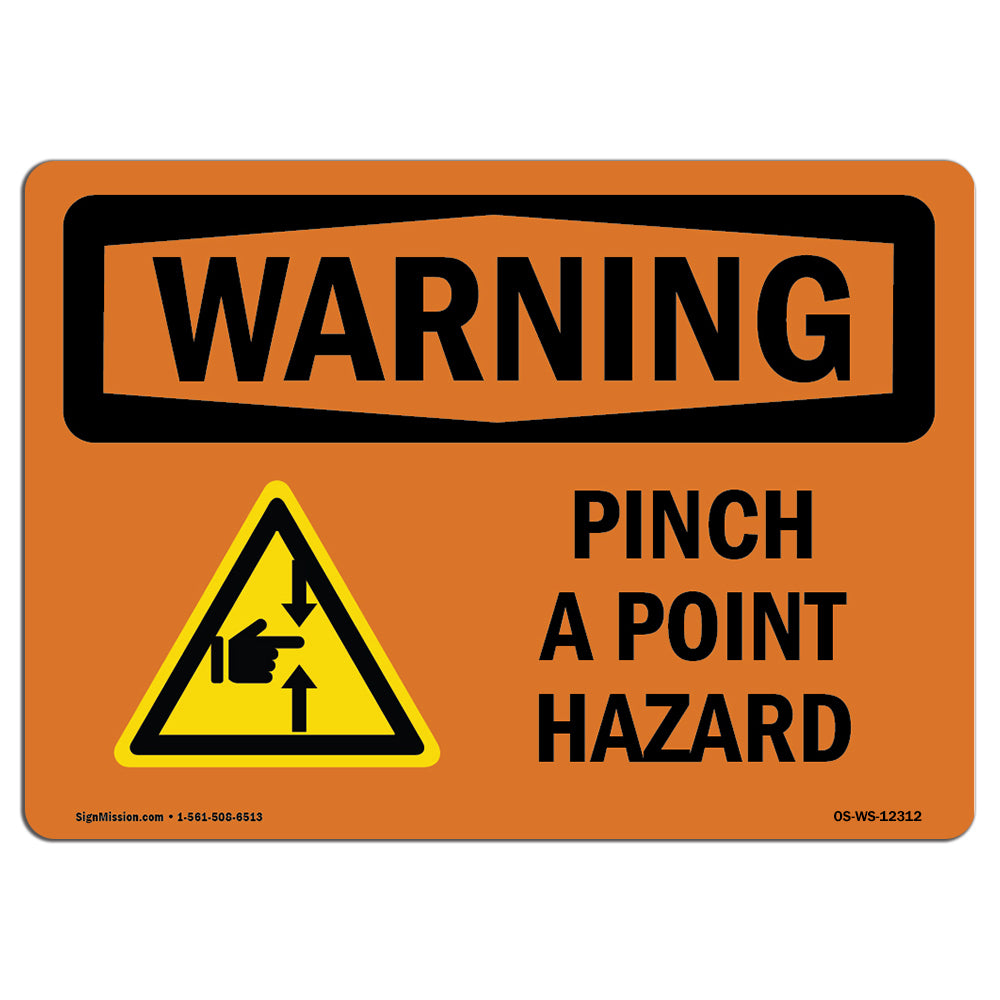 Pinch Point Hazard With Symbol