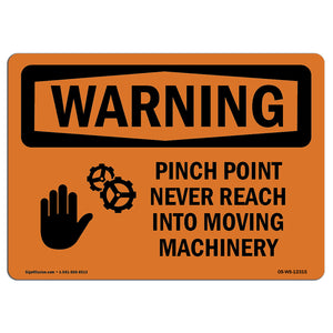 Pinch Point Never Reach Into With Symbol