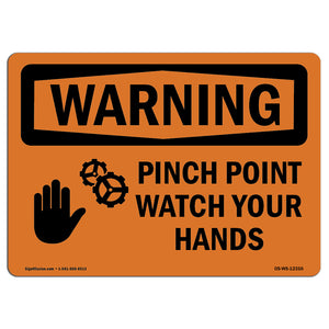 Pinch Point Watch Your Hands With Symbol