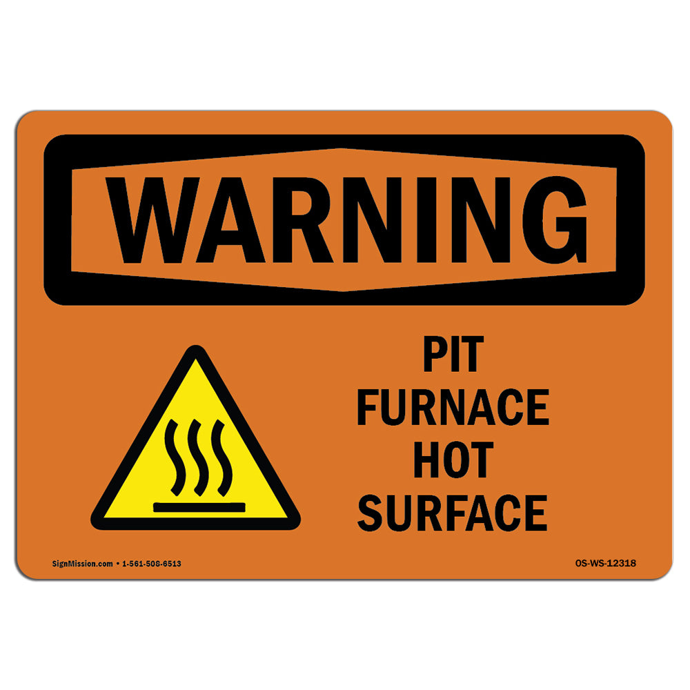 Pit Furnace Hot Surface With Symbol