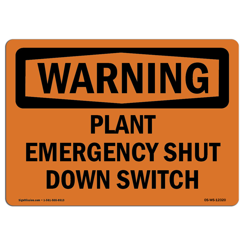 Plant Emergency Shut Down Switch