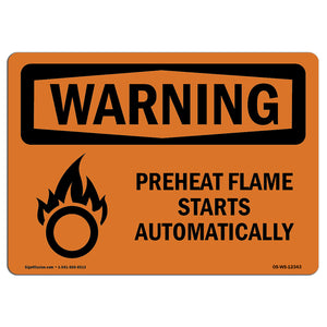 Preheat Flame Starts Automatically With Symbol