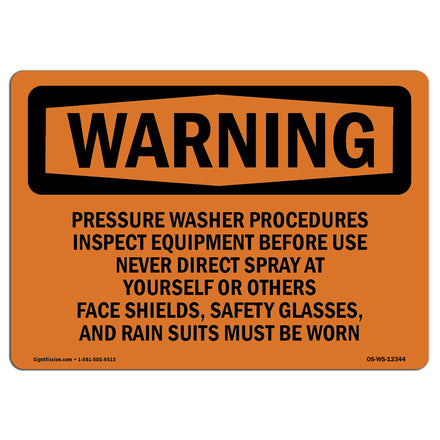 Pressure Washer Procedures Inspect Equipment