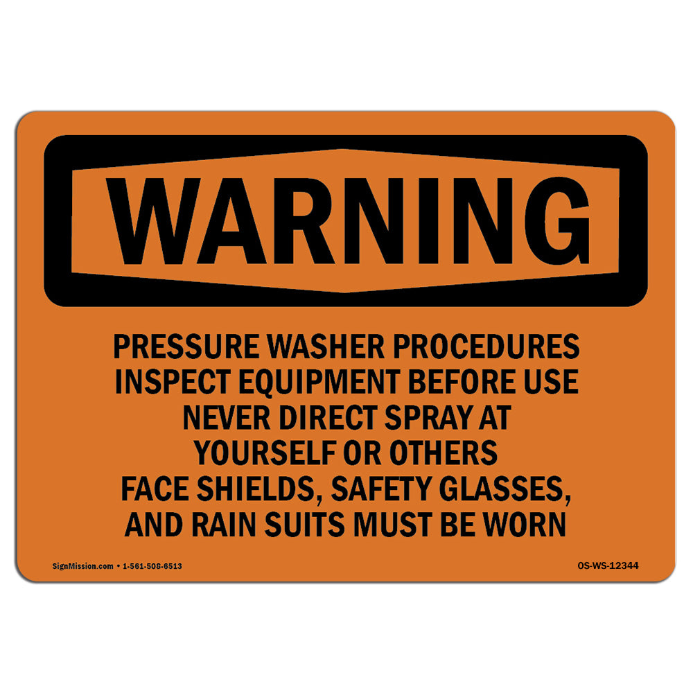 Pressure Washer Procedures Inspect Equipment