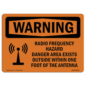 Radio Frequency Hazard Danger With Symbol