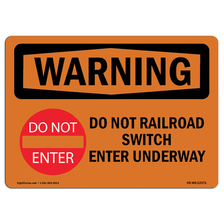 Railroad Switch Underway With Symbol