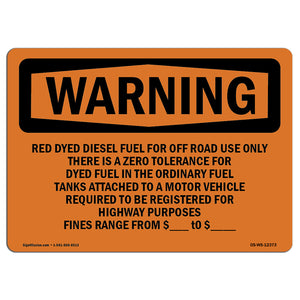 Red Dyed Diesel Fuel For Off Road