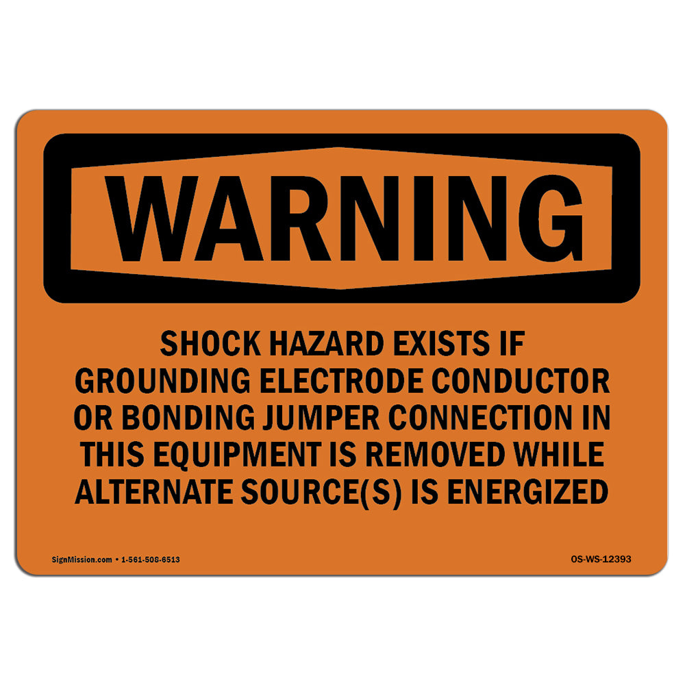 Shock Hazard Exists If Grounding Electrode