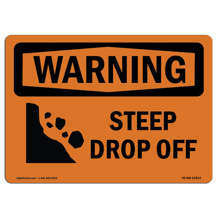 Steep Drop Off With Symbol