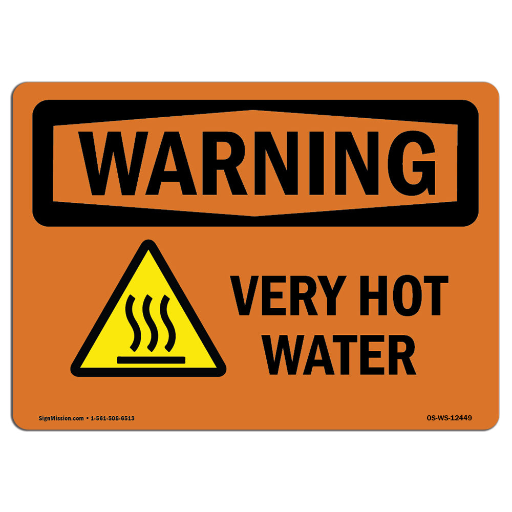 Very Hot Water With Symbol