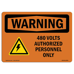 480 Volts Authorized With Symbol