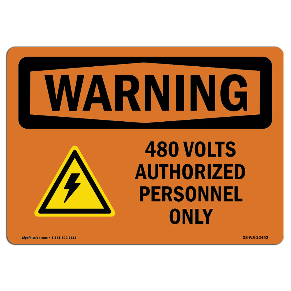 480 Volts Authorized With Symbol