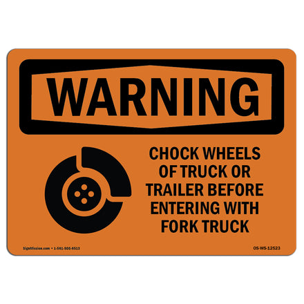 Chock Wheels Of Truck Or Trailer