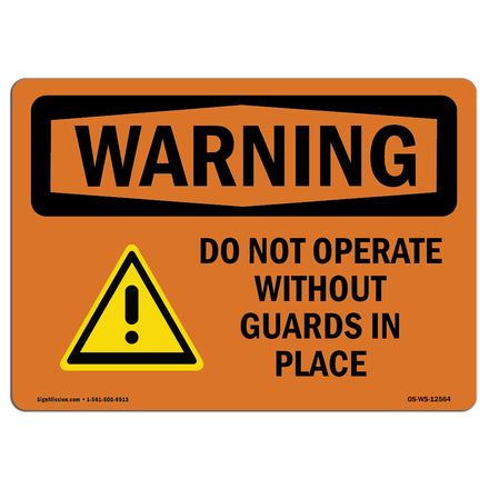 Do Not Operate Without Guards Bilingual