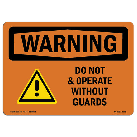 Do Not Operate Without Guards Bilingual