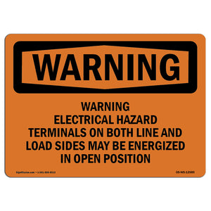 Warning Electrical Hazard Terminals On Both