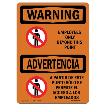 Employees Only Beyond This Point Bilingual