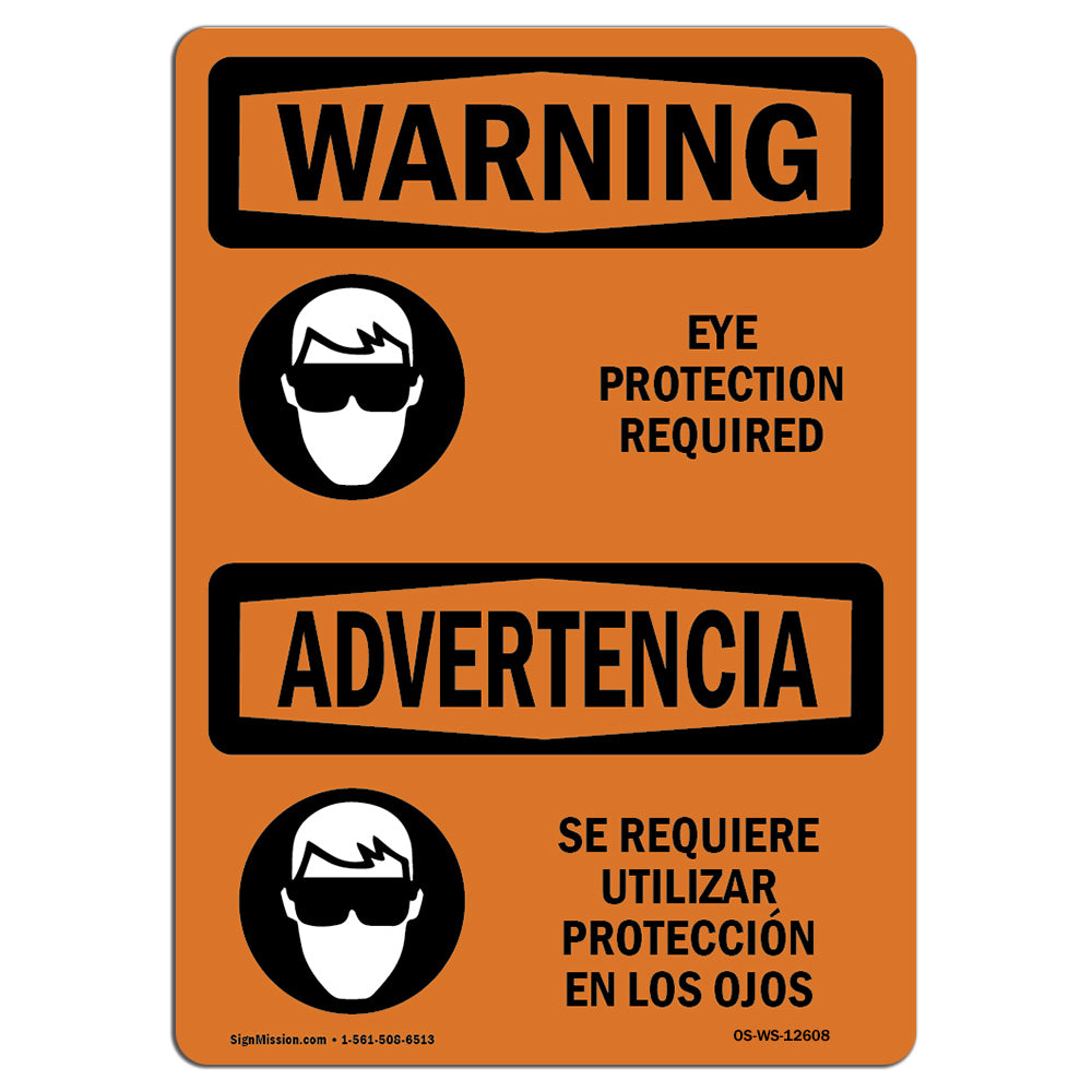 Eye Protection Required Bilingual