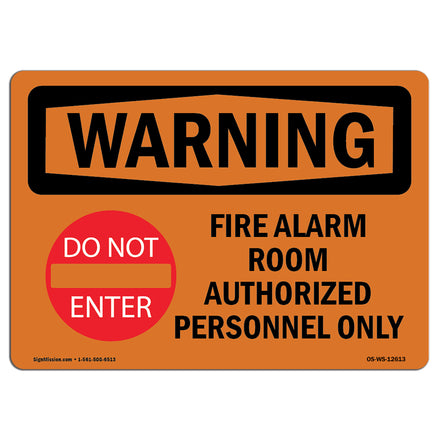 Fire Alarm Room Authorized With Symbol