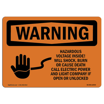 Hazardous Voltage Will Shock Burn Death