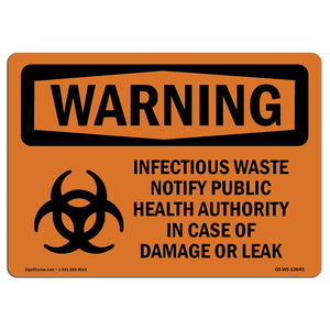 Infectious Waste Notify Damage Or Leak