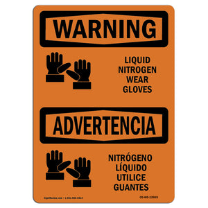 Liquid Nitrogen Wear Gloves Spanish