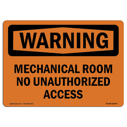 Mechanical Room No Unauthorized Access