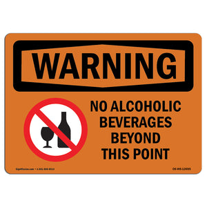 No Alcoholic Beverages Beyond This Point