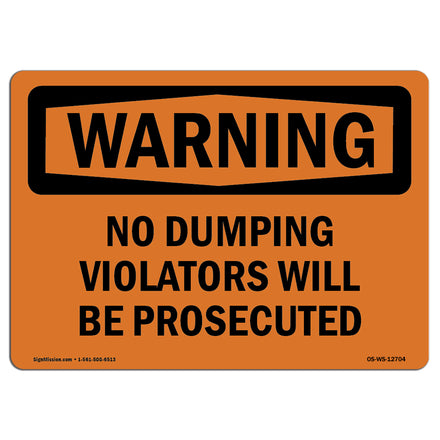 No Dumping Violators Prosecuted Spanish