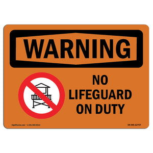 No Lifeguard On Duty Spanish