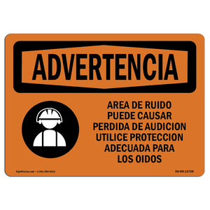 Noise Area Use Ear Protection Spanish