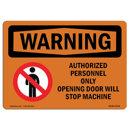 Opening Door Will Stop Machine Bilingual