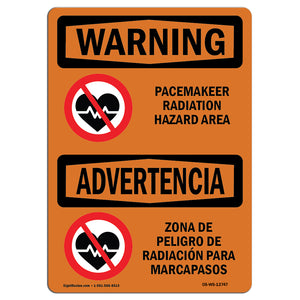 Pacemaker Radiation Hazard Area Bilingual