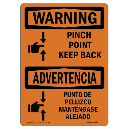 Pinch Point Keep Back Spanish